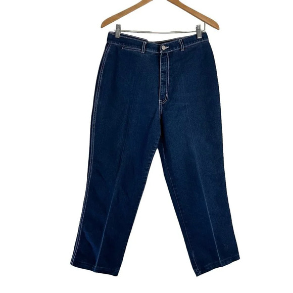 Gitano Vintage Jeans 90s High Waisted Blue Denim White Stitching Details Casual - Picture 1 of 11